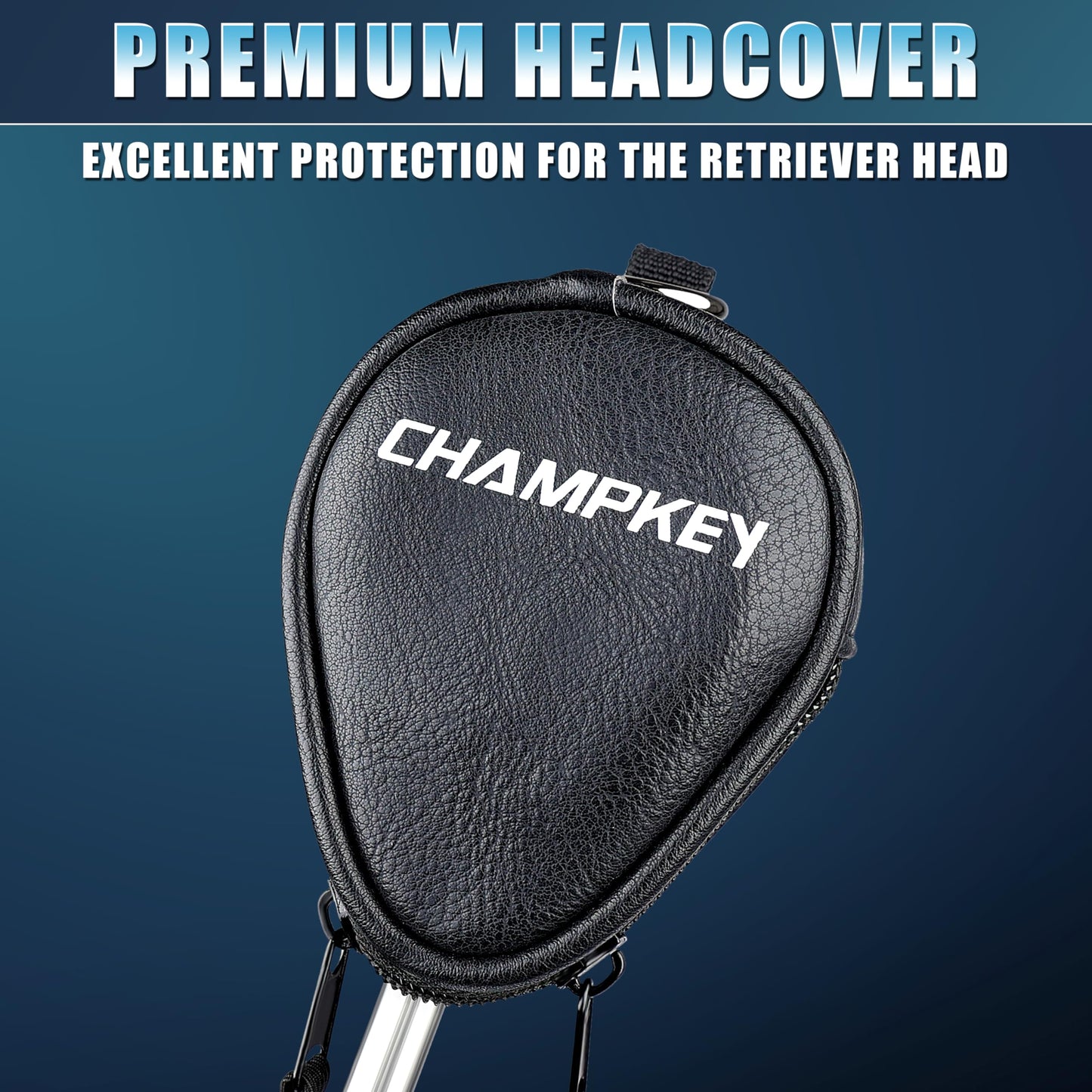 CHAMPKEY Golf Ball Retriever - Premium Stainless Steel Telescopic Golf Ball Picker