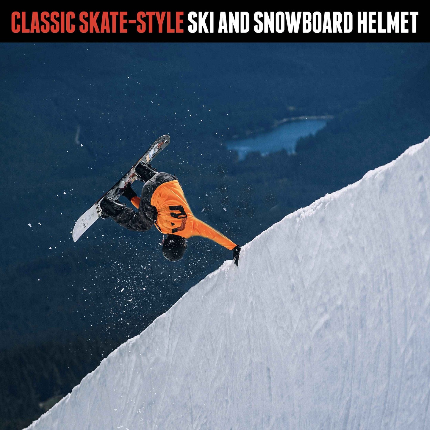 Triple Eight Halo Snow Standard Snowboard and Ski Helmet, Safety Certified with Dial Fit, Carbon, Large/X-Large