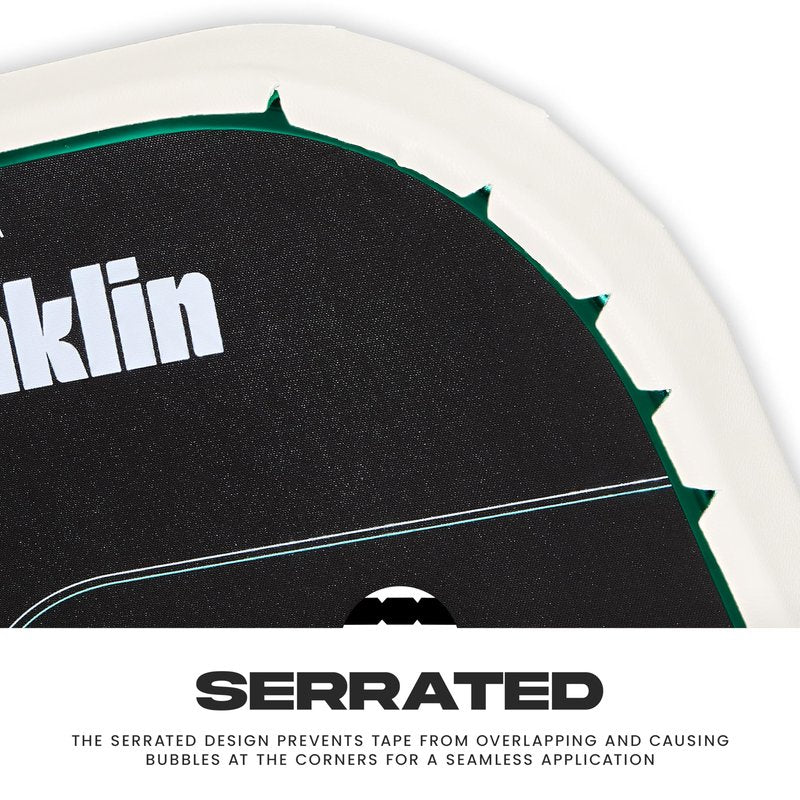 Franklin Sports Pickleball Paddle Edge Guard Tape - Edge Protection Tape for Paddle Heads - 26mm Wide for 14-16mm Core Rackets - Black/White