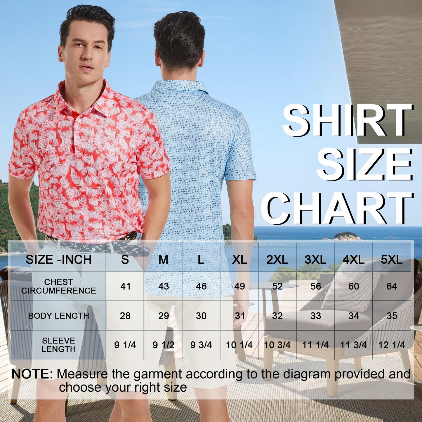 Golf Shirts for Men Dry Fit Moisture Wicking Golf American Flag Casual Print Collared Mens Golf Polo Shirts for Men's Short Sleeve Golfing Polos for Men, XL