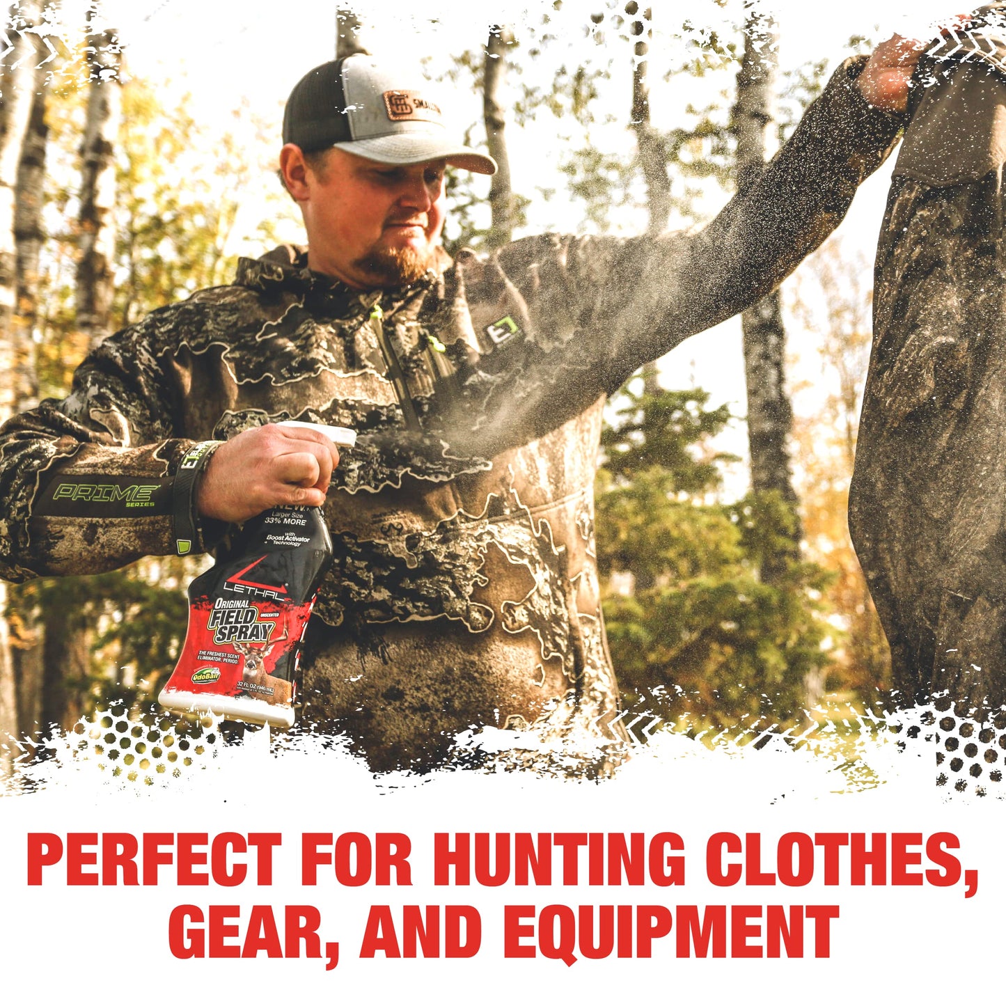 Lethal Original Field Spray with Human Scent Eliminating Agent for Hunting Clothes, Gear, and Equipment, Unscented, 32 Ounce Spray Bottle
