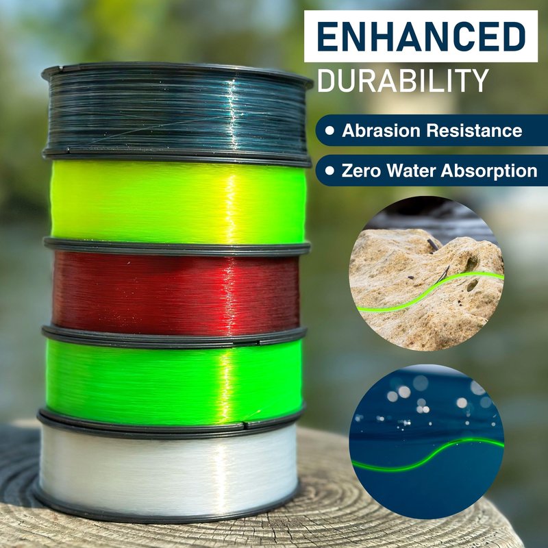Reaction Tackle Monofilament Fishing Line - Premium Nylon Mono Line, Strong & Abrasion-Resistant, Low Memory for Smooth Long Casts - Freshwater & Saltwater - Blue Camo | 60lb (260 Yards)