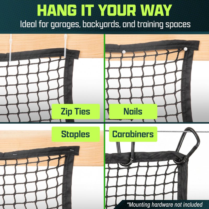 GoSports 10 ft x 10 ft Sports Netting - Hitting Net for Golf, Baseball, Hockey, Soccer, LAX and More