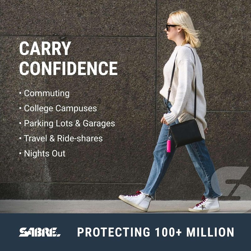 SABRE Pepper Gel Spray - Max Police Strength OC with UV Marking Dye | Fast Flip Top Safety, 14ft Range