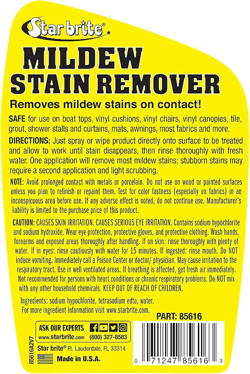 STAR BRITE Mold Stain Remover - Instant Mildew & Dirt Lifting Solution - 32 Oz