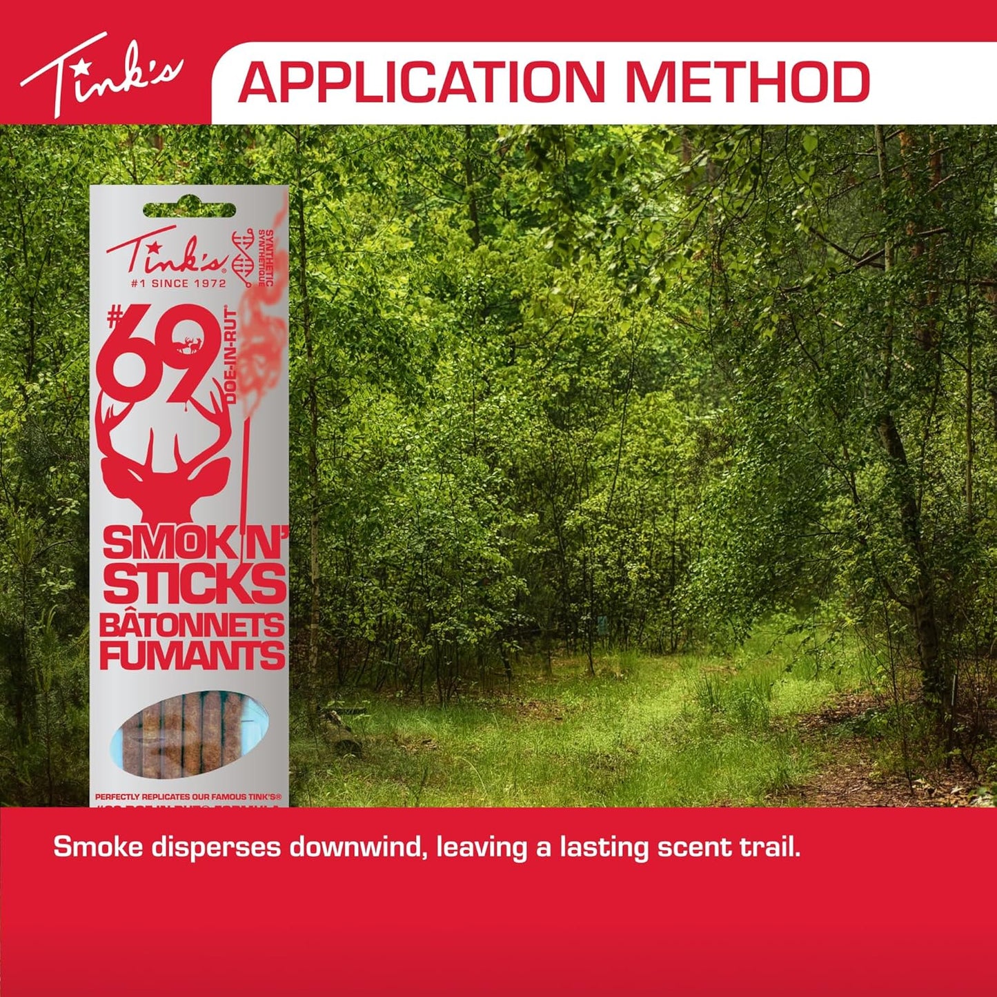 TINK'S Smokin’ Sticks Doe-in-Rut Lure - Long Lasting Estrous Urine | 6 Pack Hunting Accessory