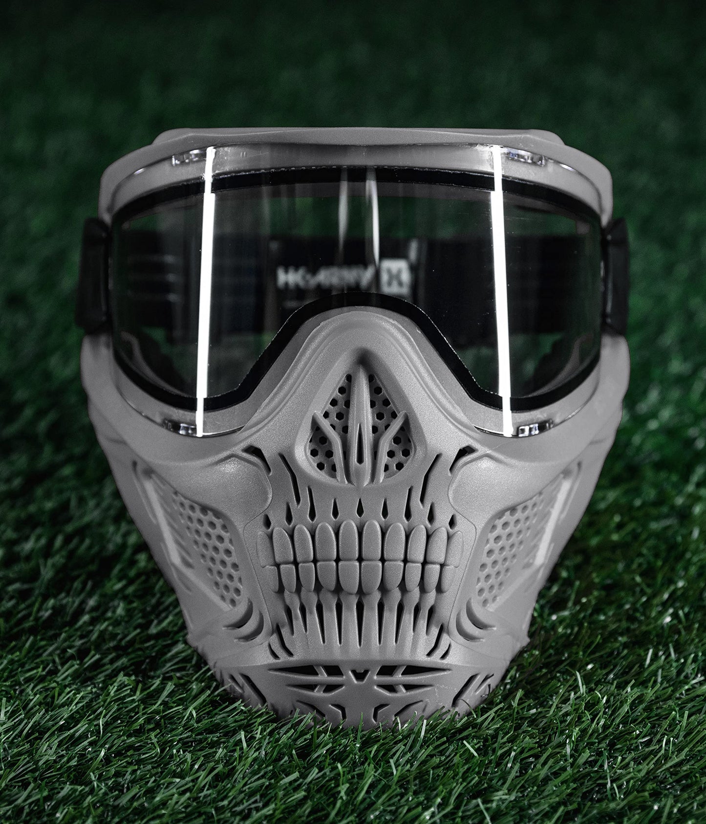 HK Army HSTL Skull Paintball Goggle/Airsoft Mask (Grey, Clear)