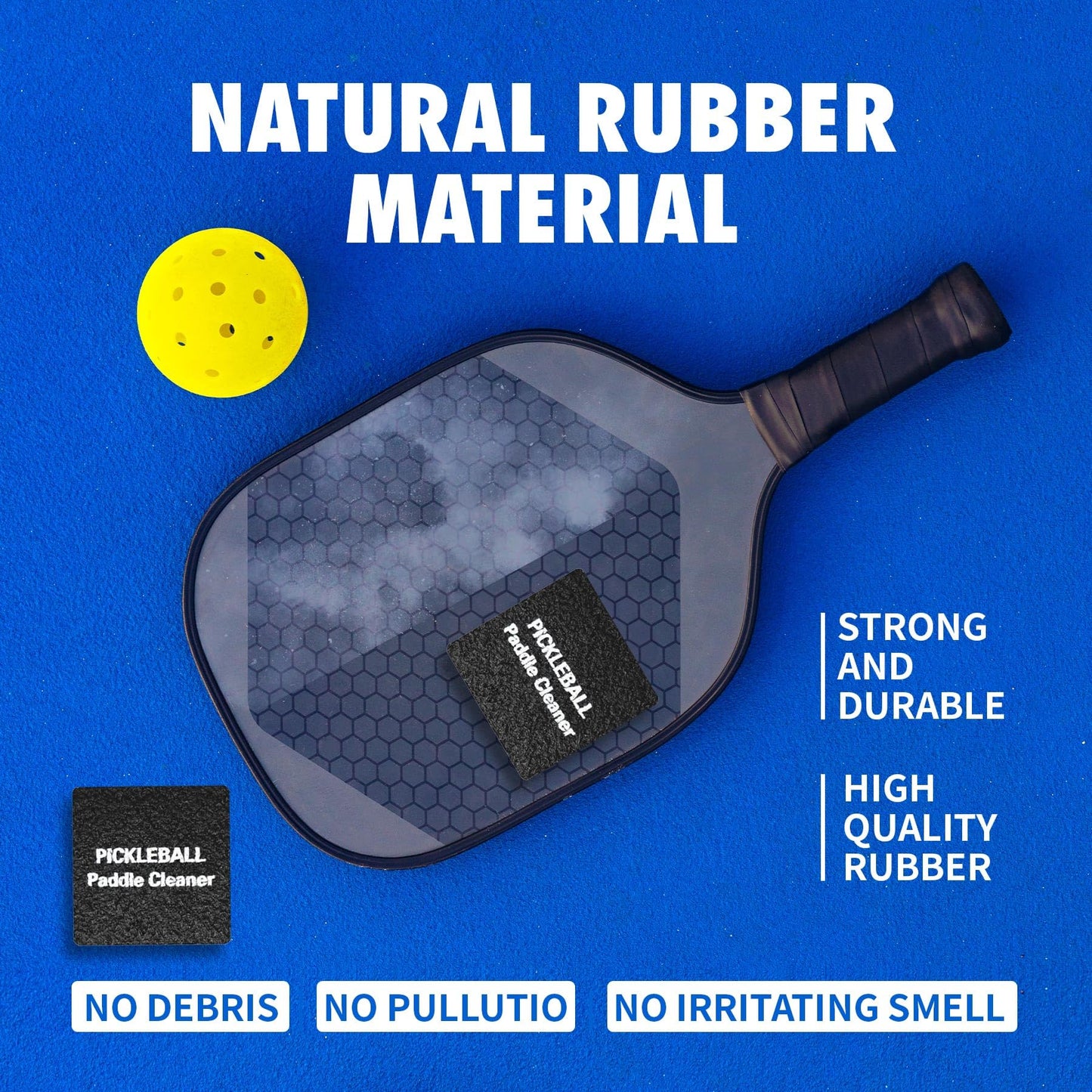 CIATLLLAIT 2 Pack Pickleball Paddle Eraser Cleaner for Carbon Fiber - Removes Ball Marks, Includes Storage Bag Brush Cloth