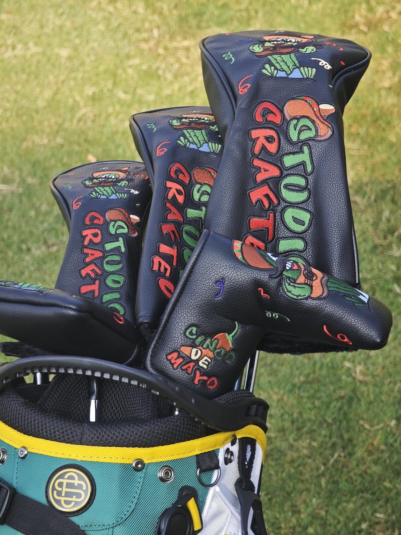 Studio Crafted Cinco De Mayo Sombrero Golf Headcover for Driver Fairway Woods Hybrid Rescue Head Cover (Hybrid Cover)