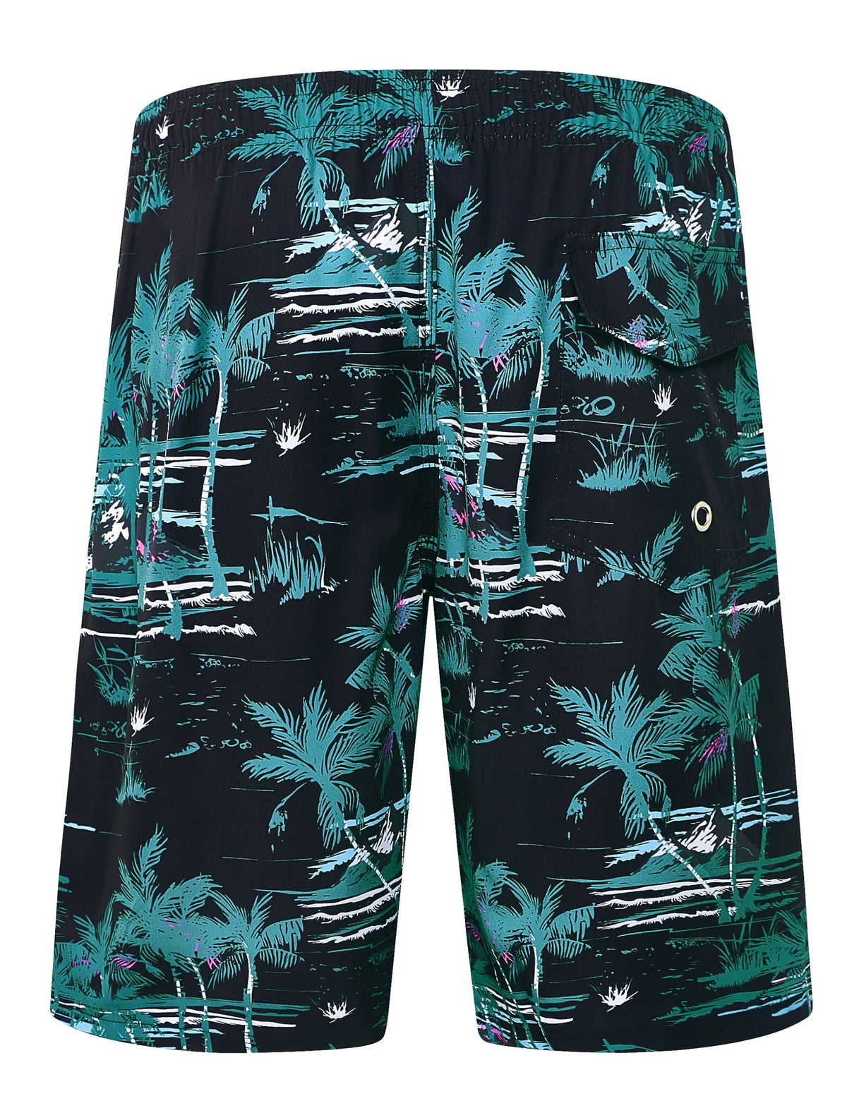 ELETOP Men's Swim Trunks Quick Dry Bathing Suit Swimming Board Shorts Mesh Lining Beach Swimwear Black Green 4XL