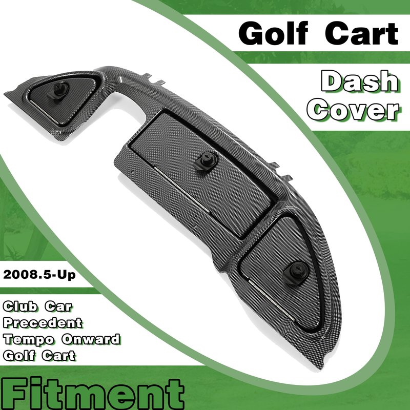 Kojem Dash Cover Compatible with 2008.5-Up Club Car Precedent Tempo Onward Golf Cart Carbon Fiber Three Door Dashboard Cover Dash Cap