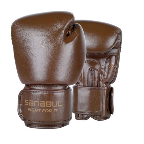 Sanabul Battle Forged Boxing Gloves for Men & Women, Kickboxing MMA, Muay Thai Gloves and Heavy Bag Training Punching & Sparring, Brown 14 oz
