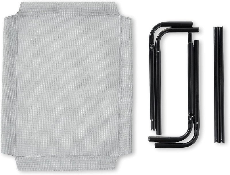 Elevated Dog Bed - Cooling Breathable Design with Metal Frame | Small Dogs 36" x 22" x 7.5" - Grey