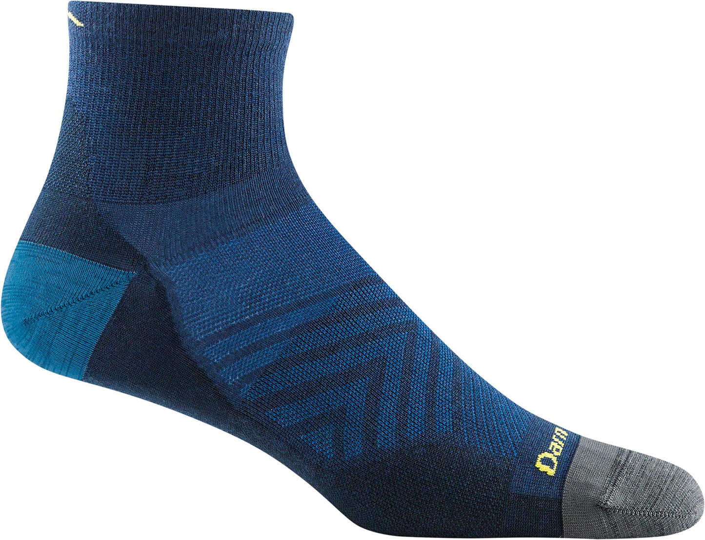 Darn Tough Men's 1/4 Ultra-Lightweight Run Sock (Style 1034) - Eclipse, Large