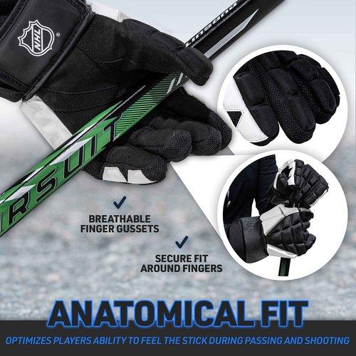 Franklin Sports NHL Street Hockey Gloves - Senior Lightweight Outdoor Roller + Street Hockey Gloves - 13" Inch Outdoor - Classic Fit - Senior Size