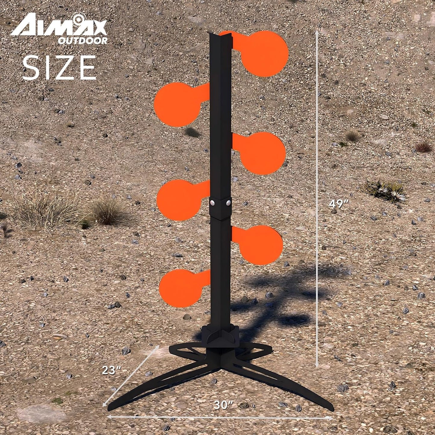 AR500 Dueling Tree Target Kit - 6-Piece Steel Shooting Targets | 6” Diameter x 3/8” Thick for Outdoor Practice