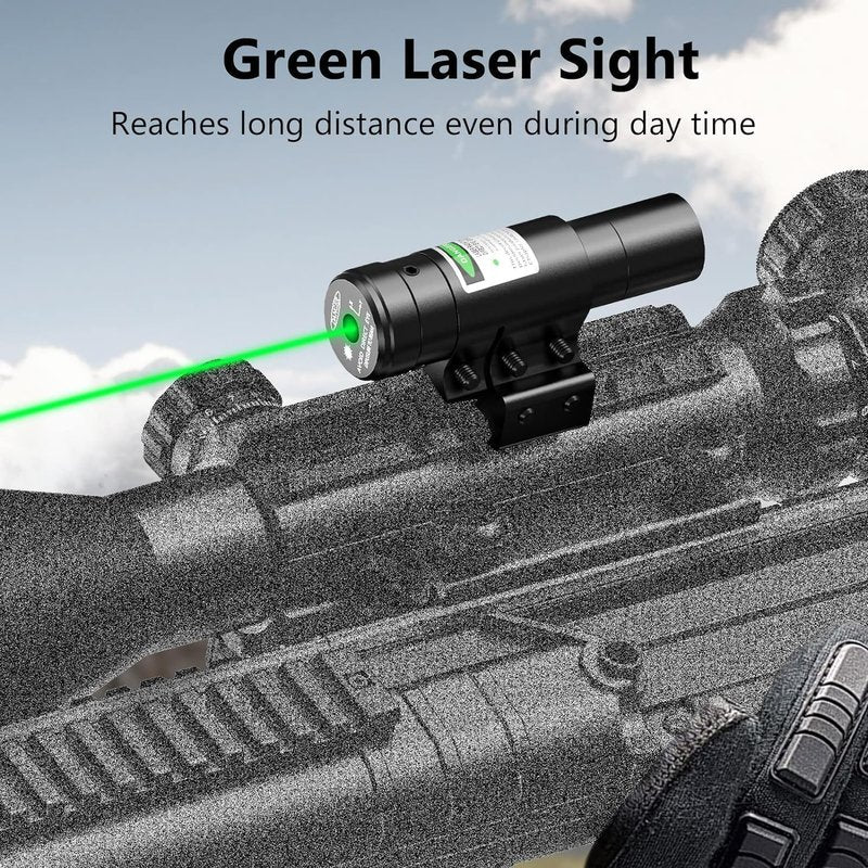 MidTen 4-16x50 AO Hunting Rifle Scope - Dual Illuminated Optics & Holographic Red/Green Dot Sight | Laser Sight & Flashlight