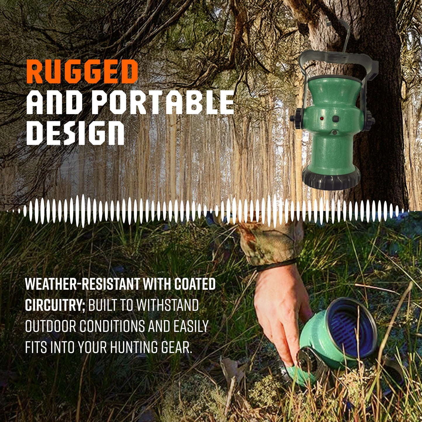 iHunt Ultimate Electronic Game Call and Bluetooth Speaker Combo, EDIHGC, Free App with 750 Animal Calls, 59 Species, Rugged and Portable.