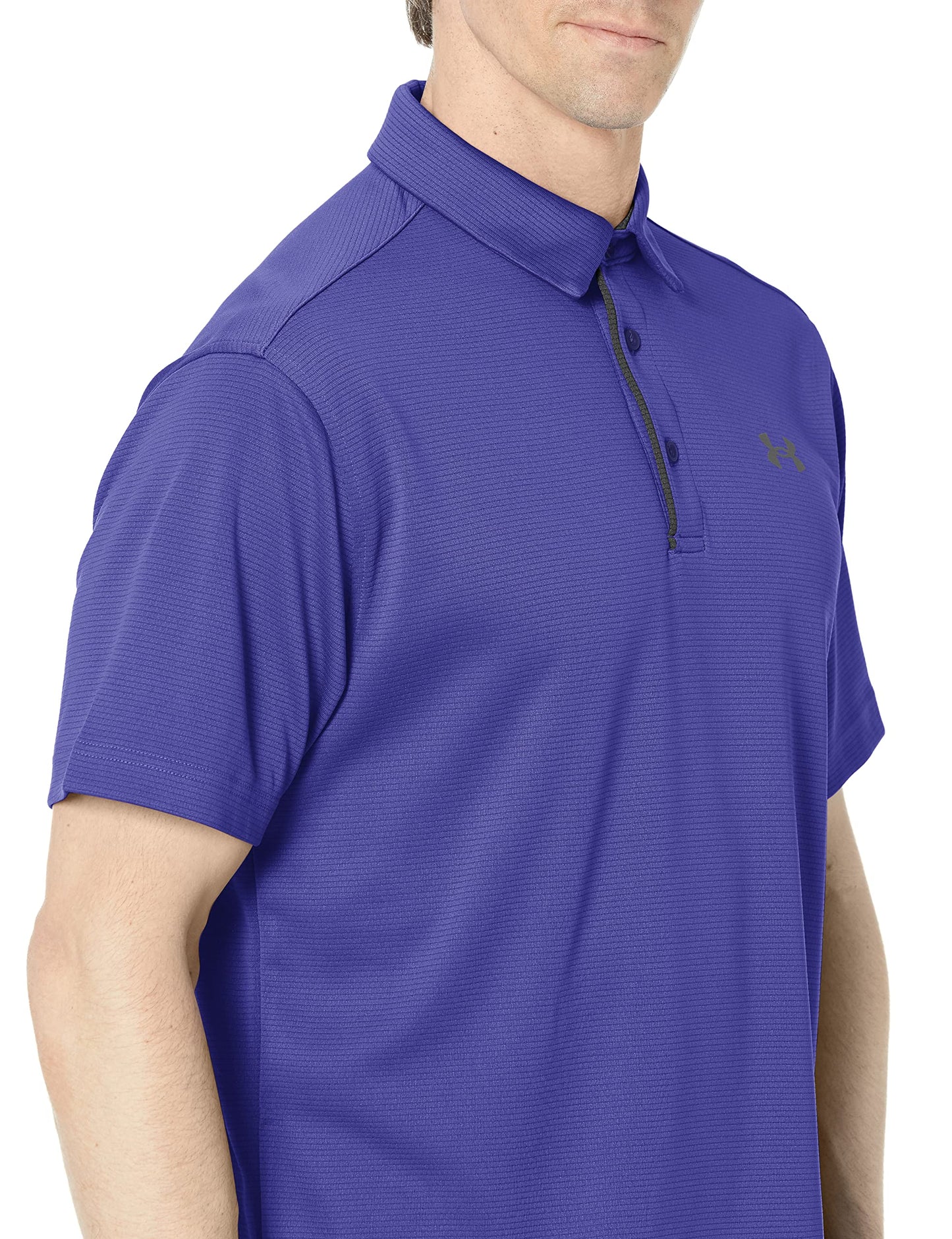 Under Armour Men's Tech Golf Polo, (468) Sonar Blue / / Black, Small Tall