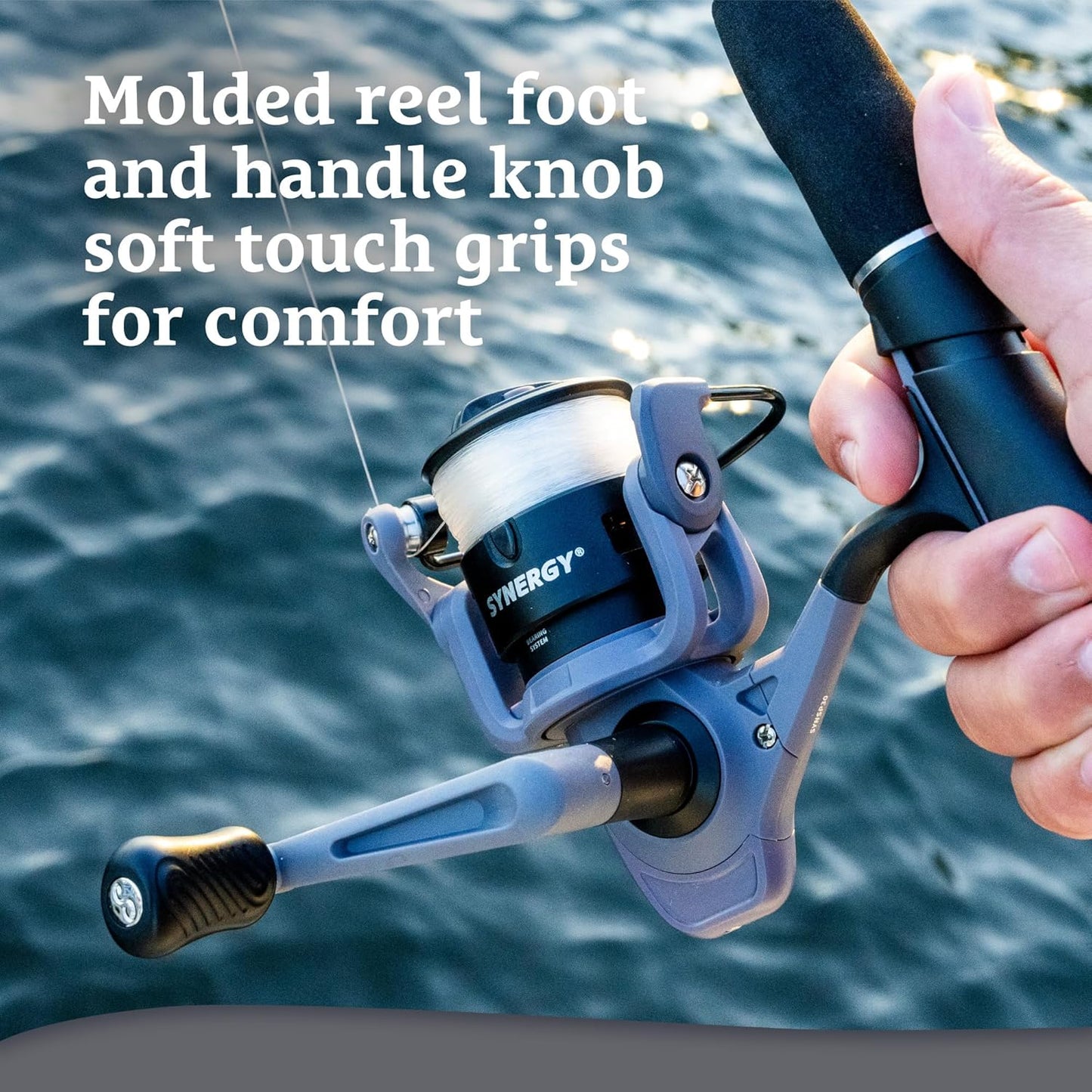 Shakespeare Synergy Fishing Rod and Spinning Reel Combo - Lightweight Design, 7ft Length