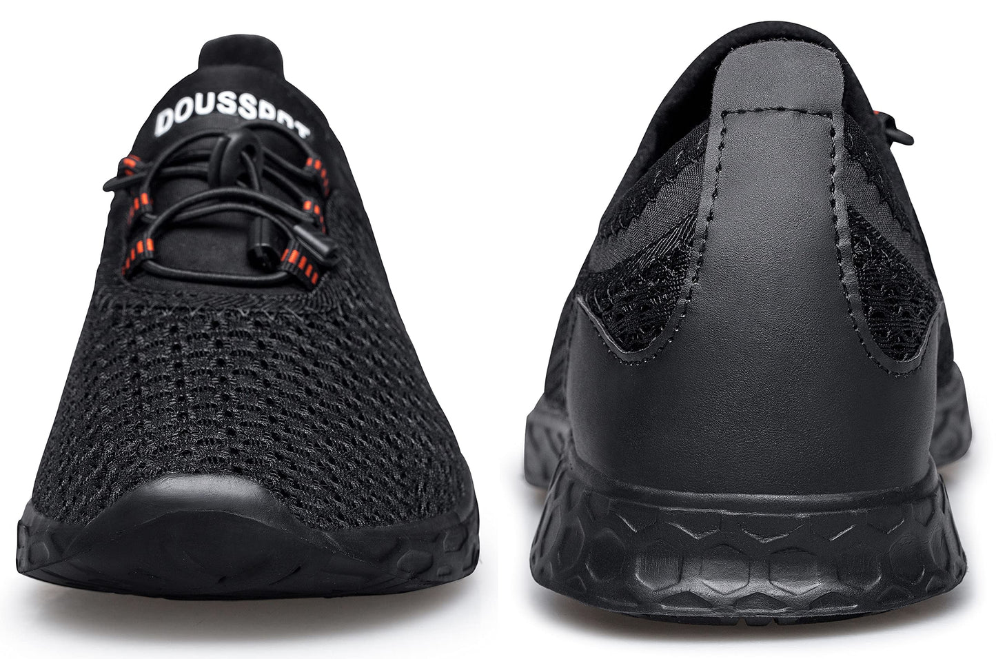DOUSSPRT Men's Water Shoes Quick Drying Sports Aqua Shoes AllBlack Size 11