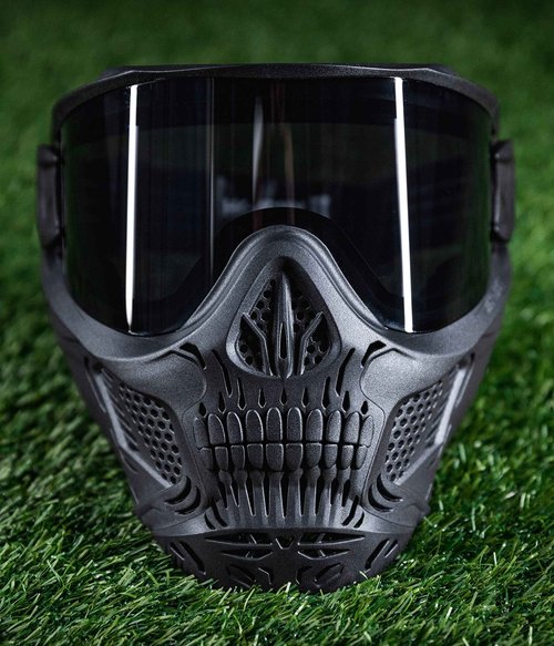 HK Army HSTL Skull Paintball Goggle/Airsoft Mask (Black, Smoke)