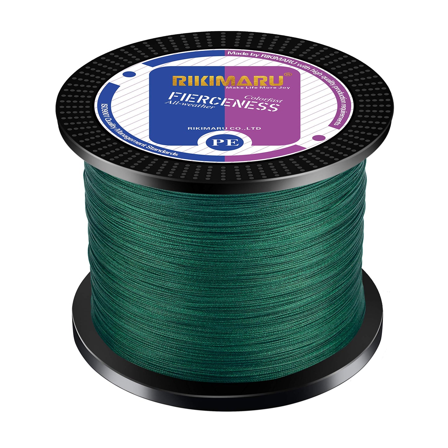 Braided Fishing Line Abrasion Resistant Superline Zero Stretch&Low Memory Extra Thin Diameter Green 327Yds,50LB