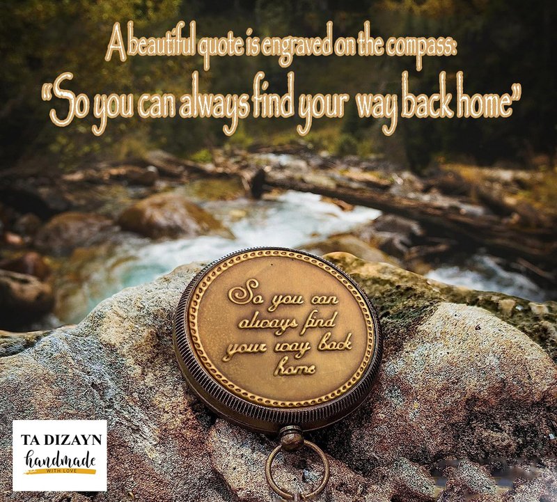 So You Can Always Find Your Way Back Home Engraved Compass - Religious Gifts for Men, Boys' Baptism & Confirmation, Christian & Catholic Personalized Sentimental Graduation Inspirational