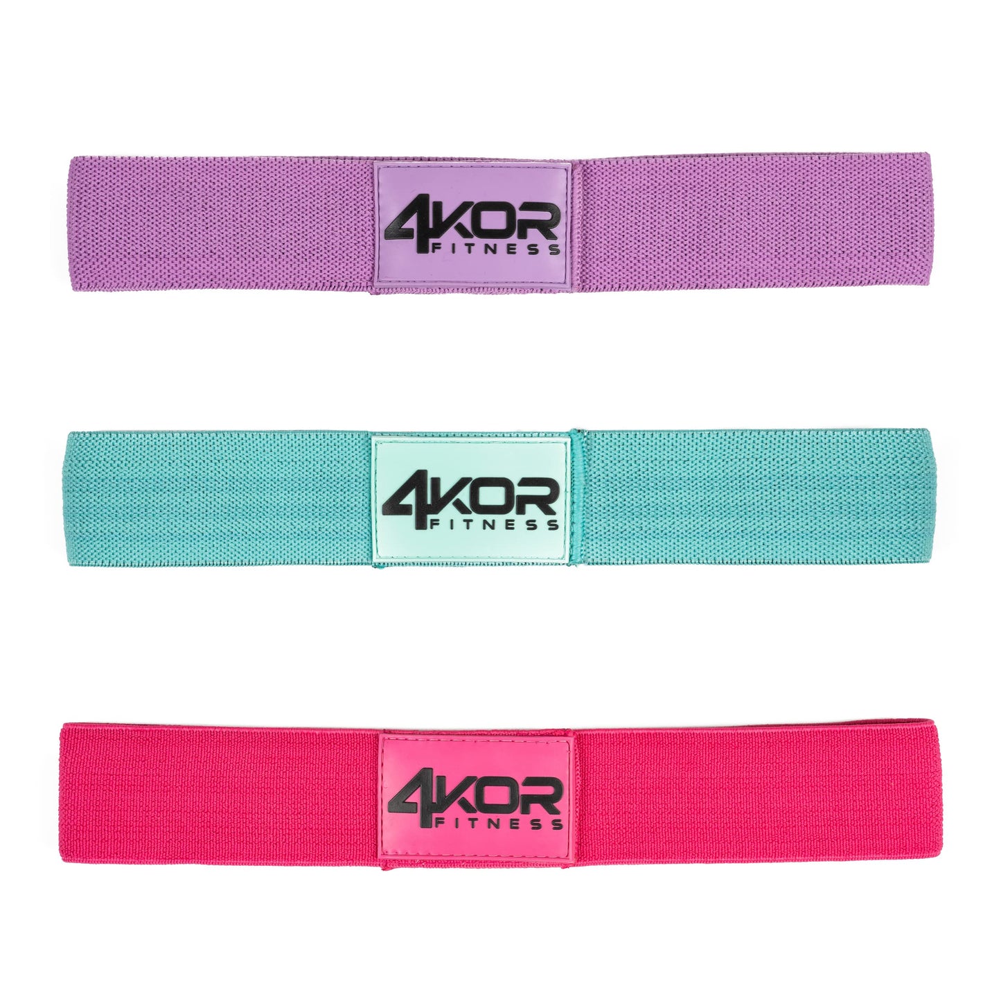 4KOR Resistance Fit Bands - Set of 3 | Tone & Lift Glutes, Arms & Legs - Exercise Band for Strength Training, 2 inch Wide Soft Fabric - 3 Levels of Comfortable Resistance