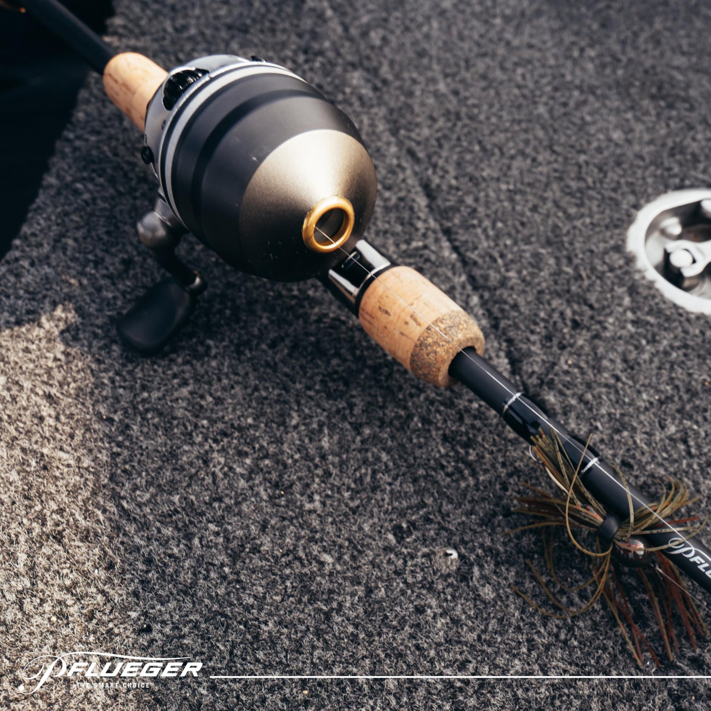 Pflueger Trion Spincast Fishing Reel, Size 10, Aluminum Front Cone, Pre-spooled with Premium Monofilament