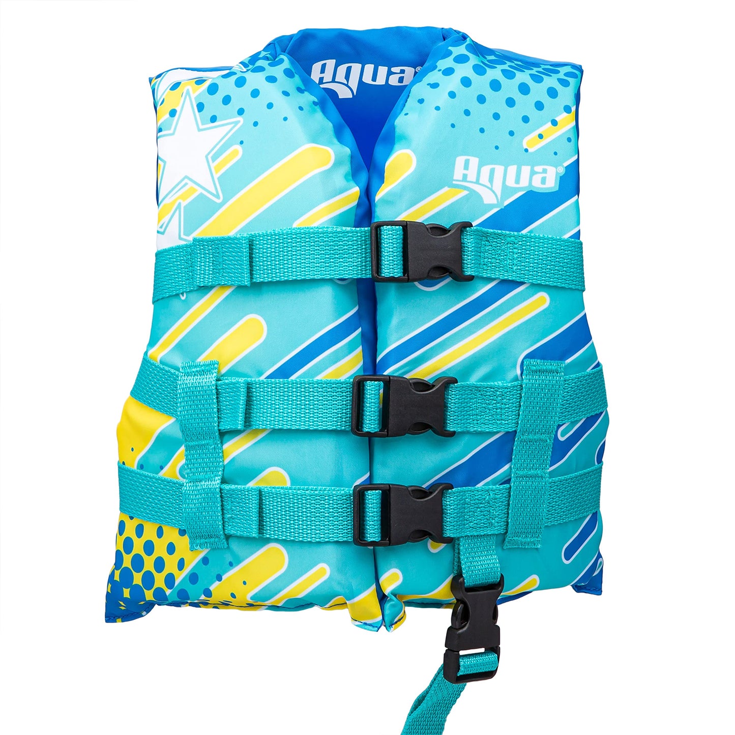 Aqua Oceans 7 Life Jacket for Kids - US Coast Guard Approved Life Vest for Infant, Child & Youth Boys and Girls, Open-Side PFD for Boating, Swimming & Water Sports, Child 30-50 Lbs, Seafoam