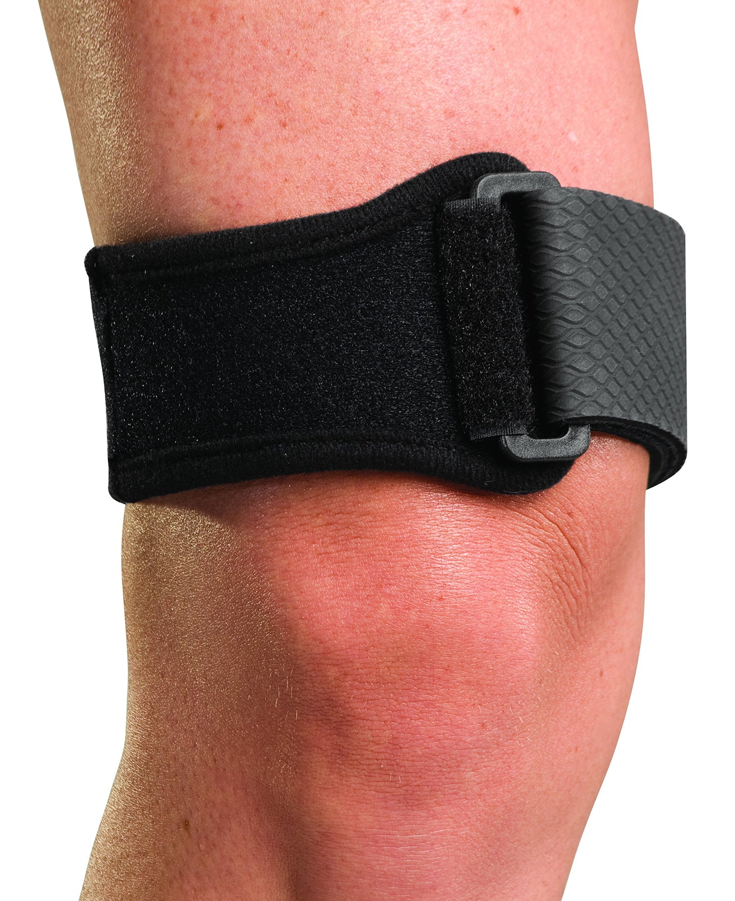 MUELLER Sports Medicine ITB Strap, Knee Pain Relief Support for Men and Women, Ideal for IT Band Issues, Black, One Size
