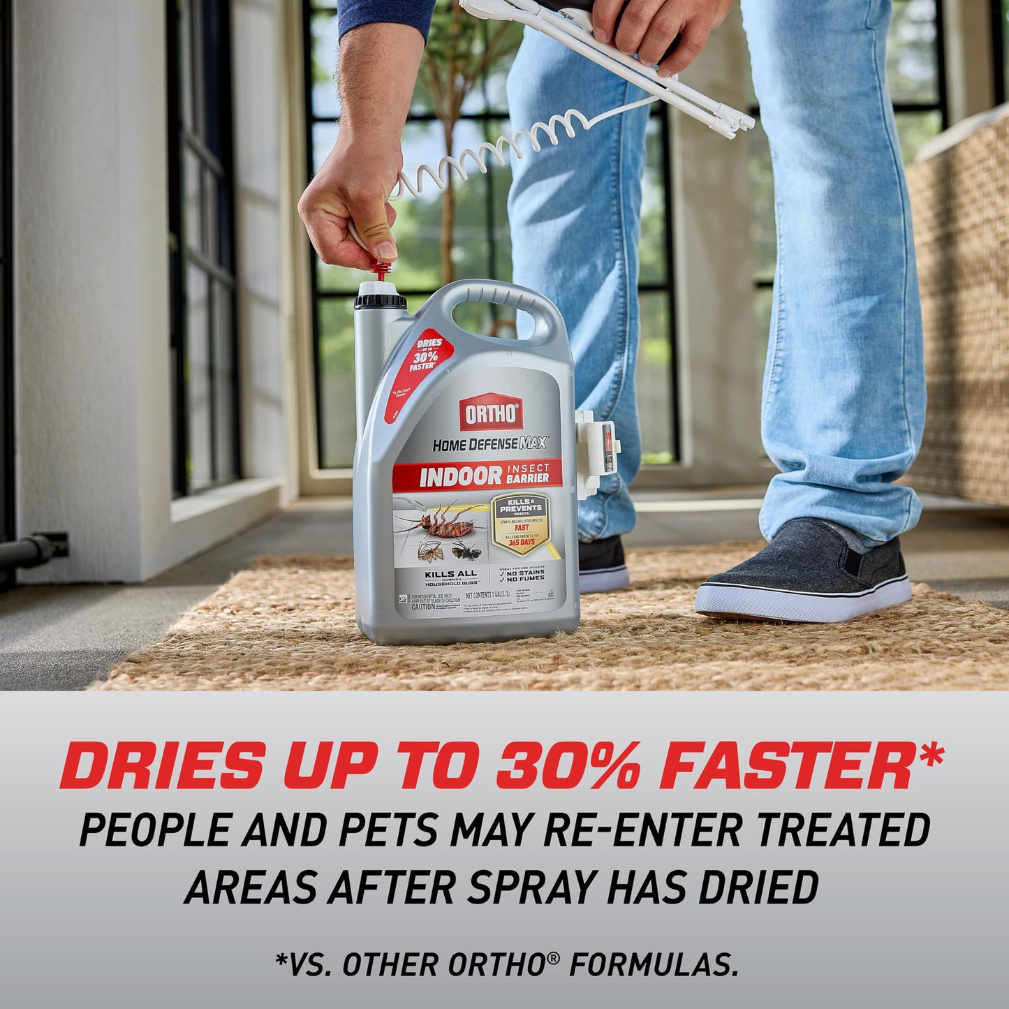 Ortho Home Defense Max Indoor Insect Barrier, Wand, 1 gal.