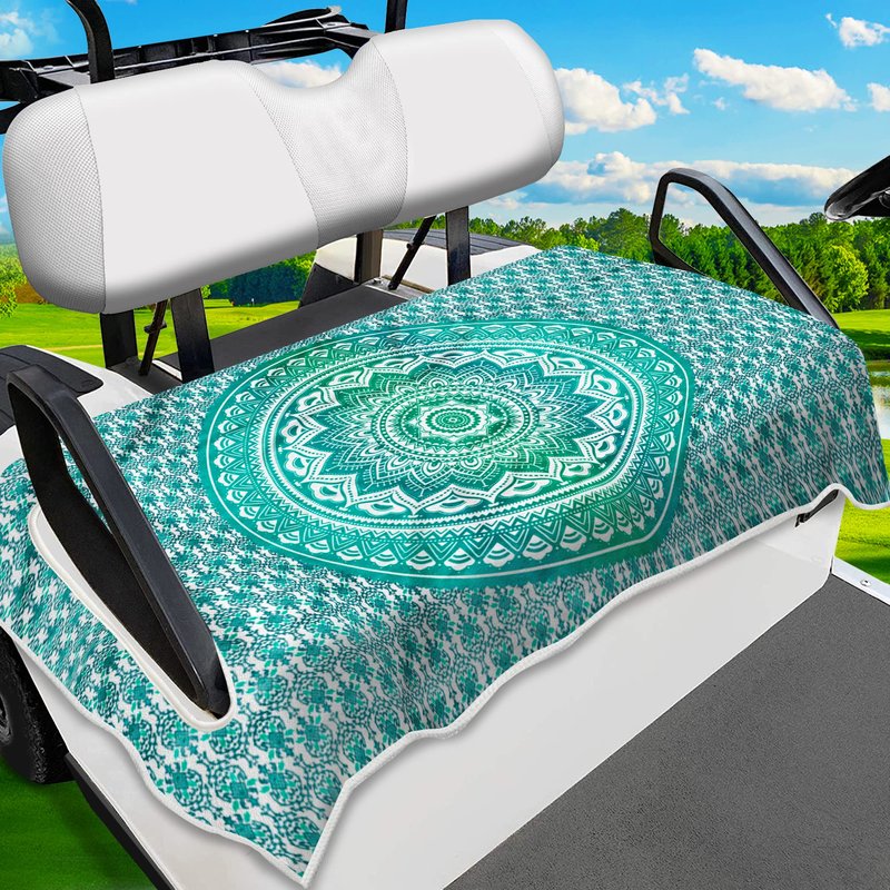 ENYORSE Golf Cart Seat Covers - Ethnic Style Golf Cart Towel Blanket for 2/4 Seater, Soft & Breathable Microfiber, Keeps Seats Cool & Comfortable, 51”x31”, Fits EZGO/Yamaha/Club Car, Bohemian 01