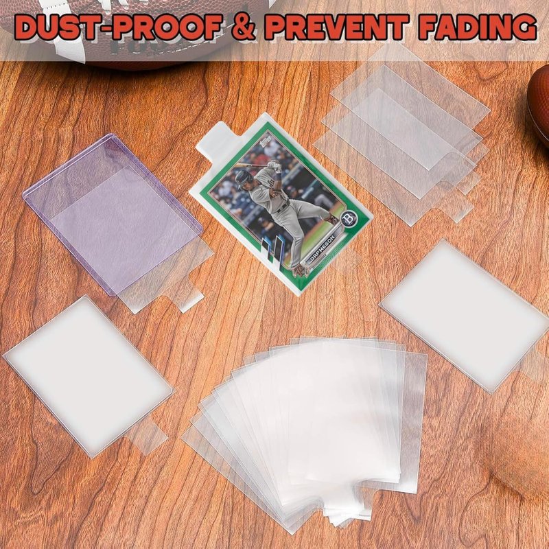 Gold 2-Mil Tabbed Cardboard Sleeves for Semi-Rigid Card Holders | Archival Safe Pull Tab Design - 1000 Count