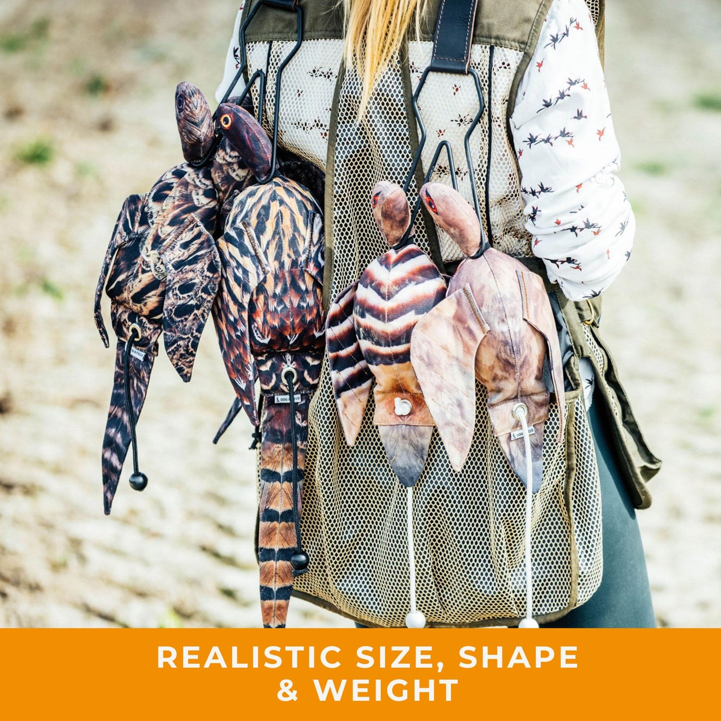 The Original Clone® Realistic Game Bird Dog Training Dummy - Canvas Dummy with HD Feather Print for Gundog & Puppy Training - Dog Hunting Equipment (Hen Pheasant Launcher Dummy)
