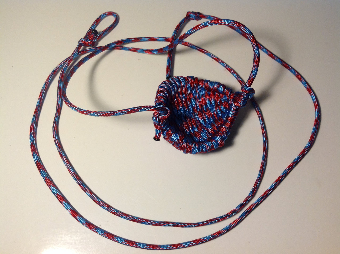 Paracord Shepherd Sling (Old-fashioned Slingshot) Handmade By David the Shepherd (Pacific Red)