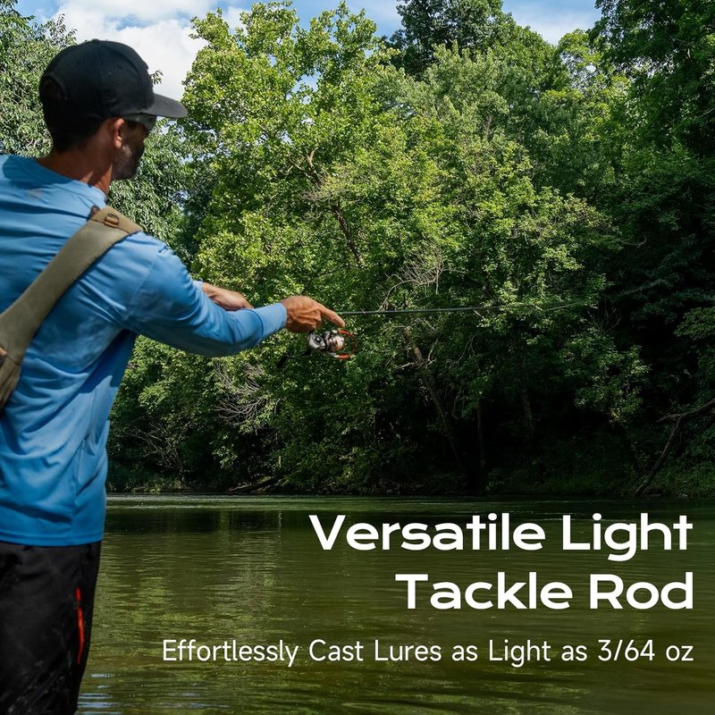 Ultralight Fishing Rod - HANDING M1 BFS 2-Piece Spinning & Baitcaster | 30T Carbon Fiber, AA Cork Handle, Perfect for Trout & Panfish