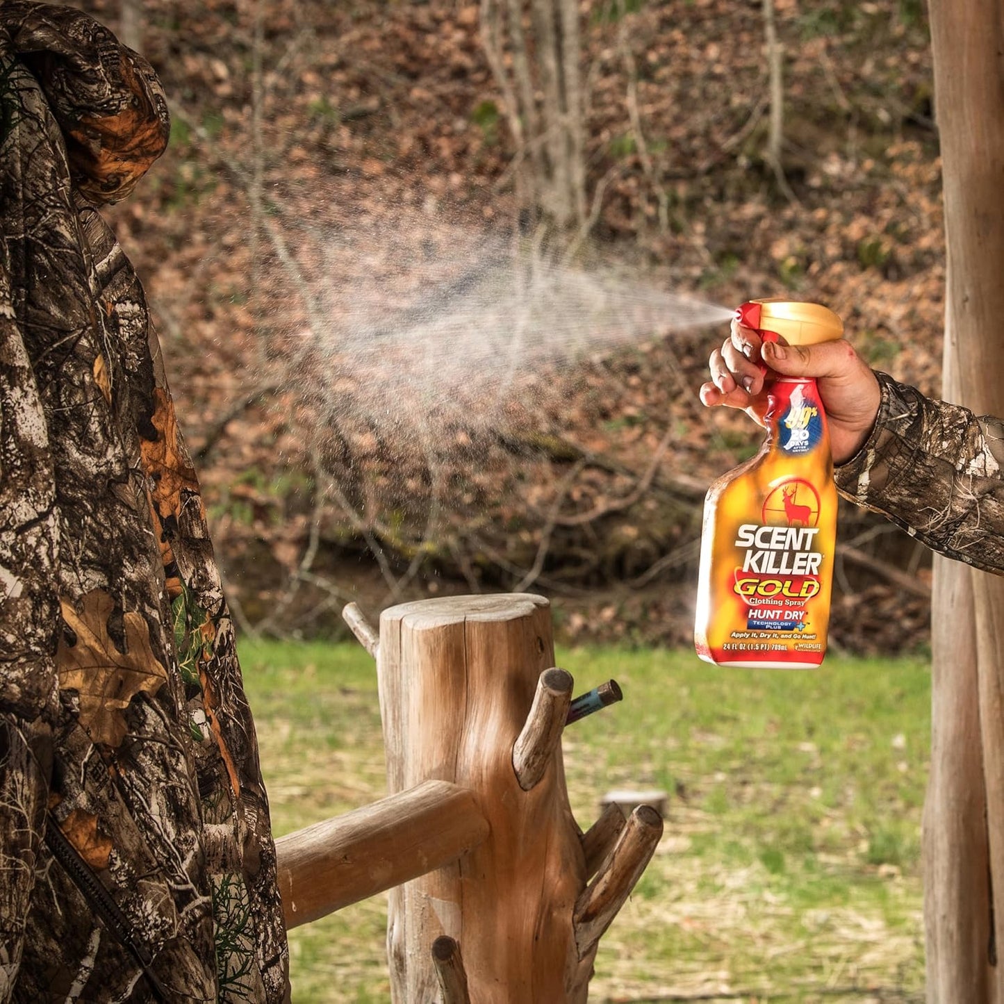 Scent Killer Gold Spray & Refill | Hunting Odor Eliminator with Hunt Dry Technology - 48 FL OZ