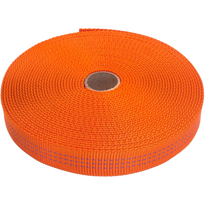 GM CLIMBING 1 inch Nylon Tubular Webbing Tape CE UIAA Certified 4000lb Heavy Duty for Climbing Rescue Rope Works Survival Outdoor General Purposes 1" x 30Ft / 10 Yards Orange