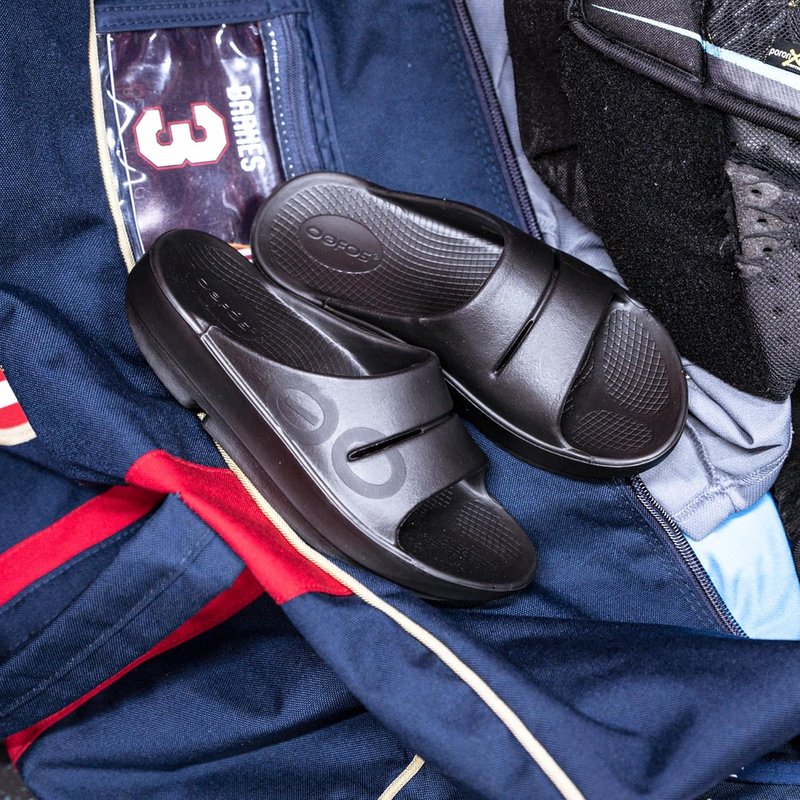 Women's OOahh Sport Slide Sandal - Comfortable Matt Black Footwear
