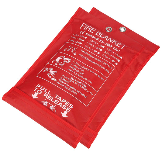 Fire Blanket, Fiberglass Survival Gear for Outdoor Situations, Emergency Retardant Blanket with Fire Suppression Proprieties, Easy to Use, Ideal for Home Safety Kit, Survival Kit, Trekking Kit