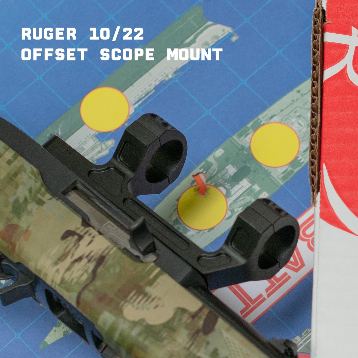 Monstrum Dual Ring Scope Mount | Compatible with Ruger 10/22 | 1 Inch Diameter | Offset Rings