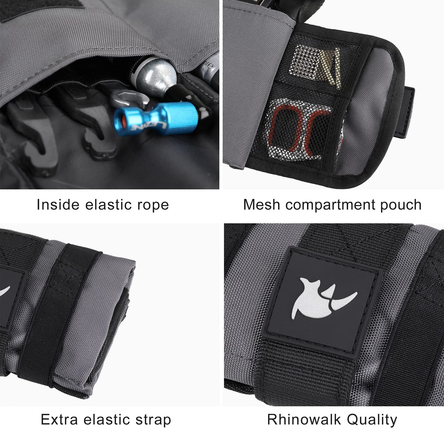Rhinowalk Bike Saddle Bag Bicycle Under Seat Bag Repair Tools Pouch Frame Bag for Mountain Road Bike Cycling Accessories