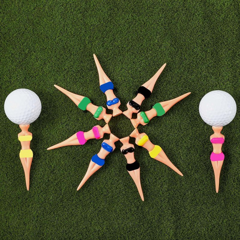 Skylety 30 Pieces Golf Tees for Lady Golf 3 Inch Colorful Plastic Ladies Tees, Training Accessories for Men Women Uncle Father Home Birthday Present Gift Party