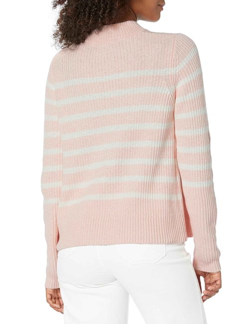 Carve Designs Women's Cayden Crew Sweater, Lt. Pink Stripe, SM