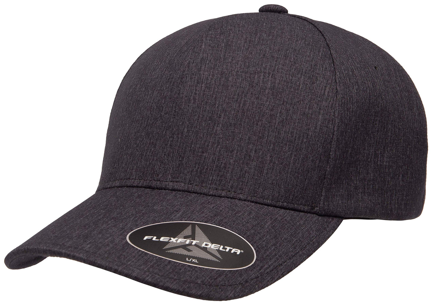 Flexfit Men's Delta Seamless Baseball Cap, Melange Charcoal, Small-Medium