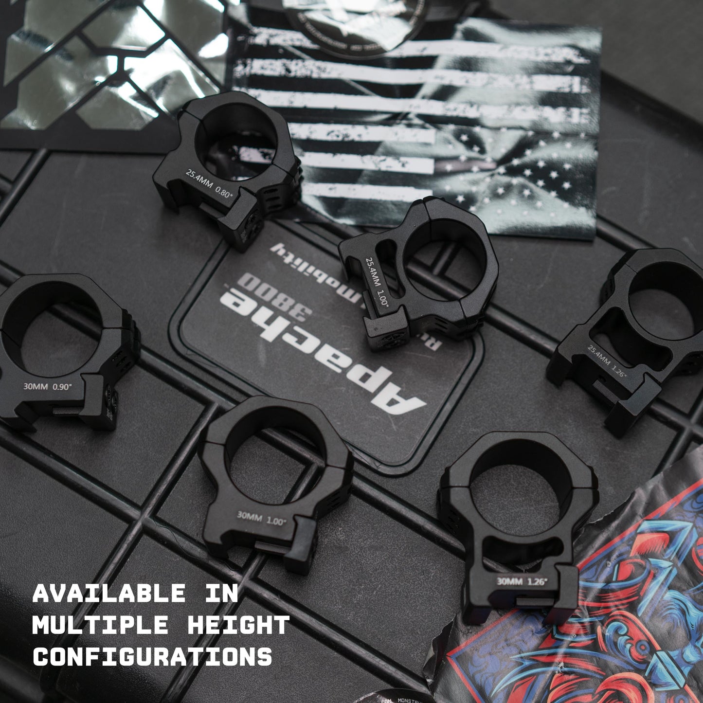 Monstrum Super Duty Scope Rings | 1 inch Diameter | 0.80 inch Center Height