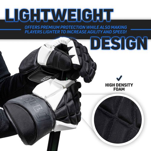 Franklin Sports NHL Street Hockey Gloves - Senior Lightweight Outdoor Roller + Street Hockey Gloves - 13" Inch Outdoor - Classic Fit - Senior Size