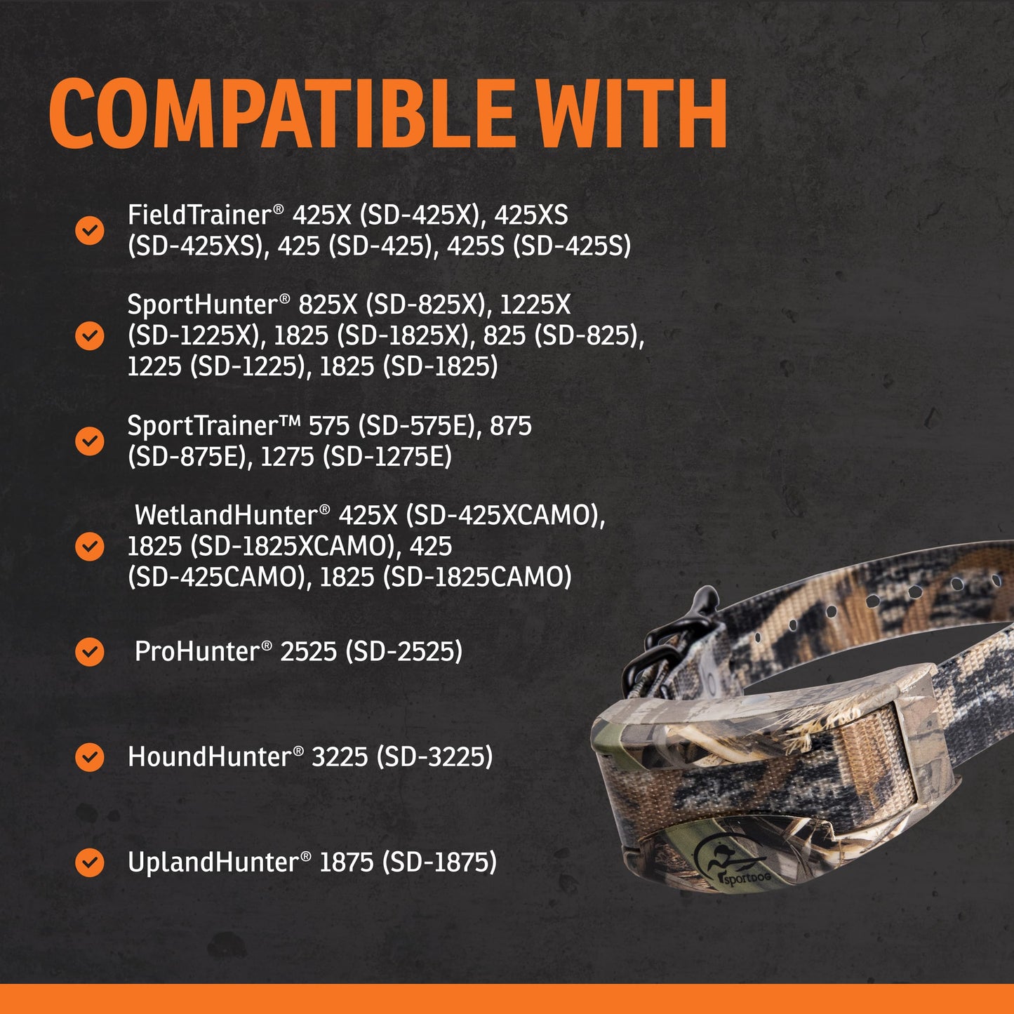 SportDOG WetlandHunter 425X Add-A-Dog Collar - Expandable Training System - Waterproof Static Shock Collar - Quick Charge - Realtree Max-5 Camo